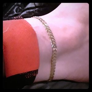 Gold anklet adjustable